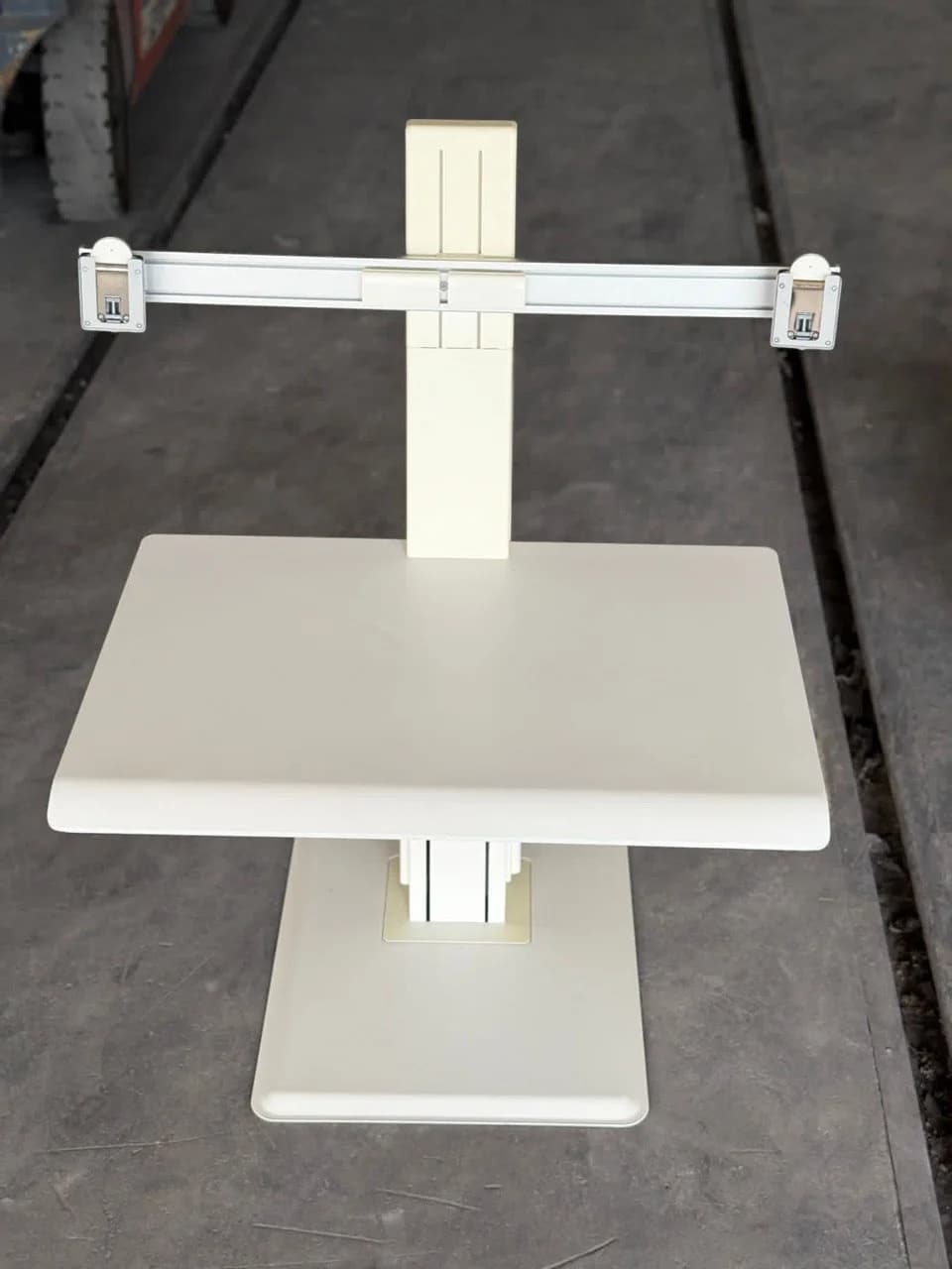 White Desktop Sit-Stand Workstation Converter