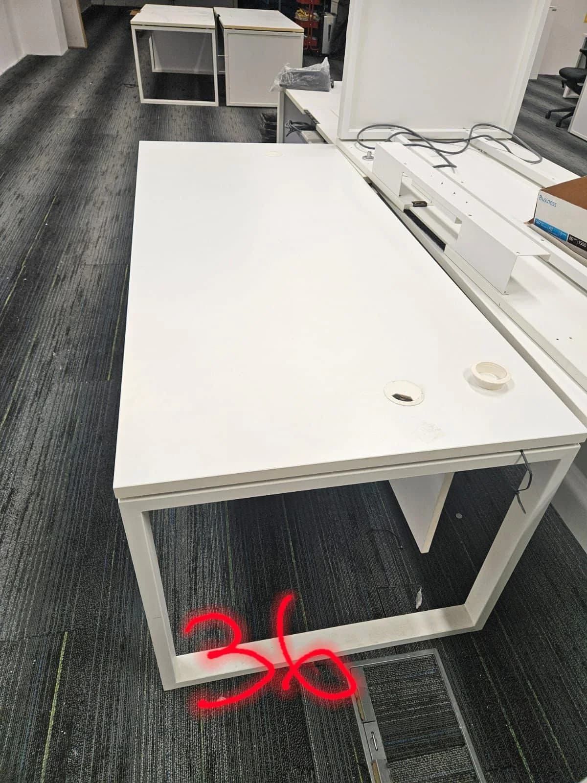 1.8 metre white workstation (Wrapped)
